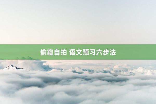 偷窥自拍 语文预习六步法