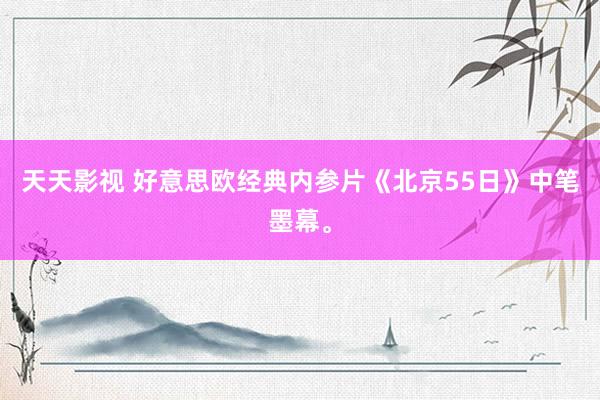 天天影视 好意思欧经典内参片《北京55日》中笔墨幕。
